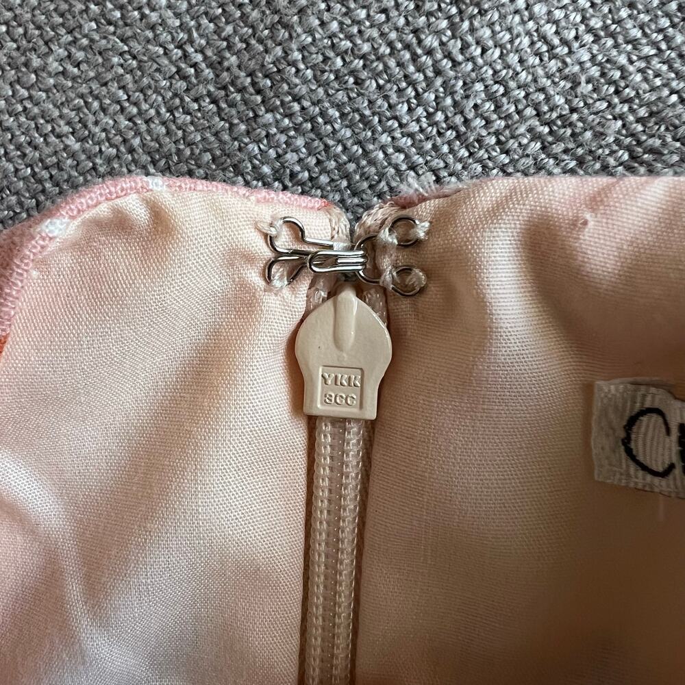 Christian Lacroix Midi Dress Cotton Blend Sleeveless Resort Peach Pink W's Large - Picture 13 of 15